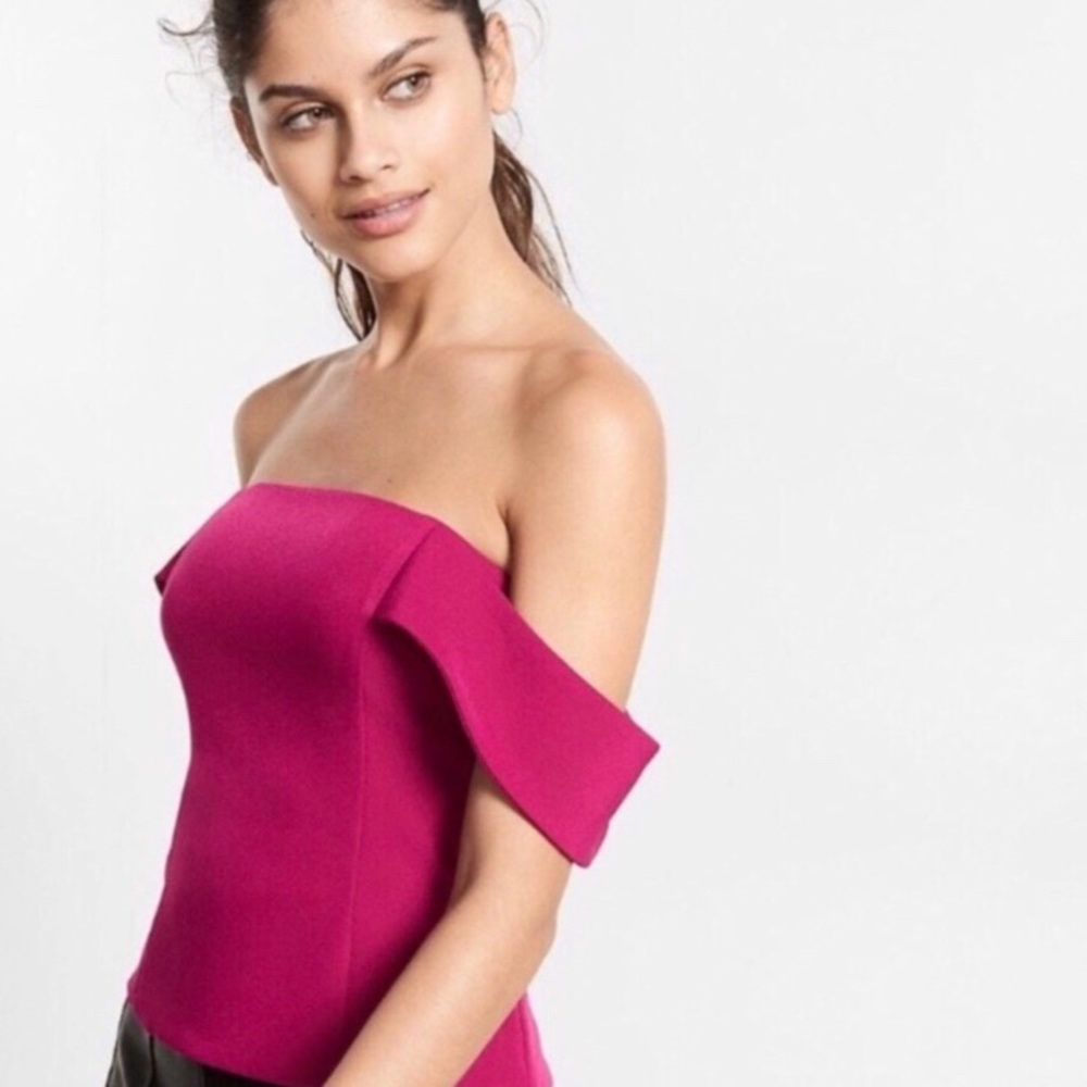 NWT Express Fuchsia Off the Shoulder Top
